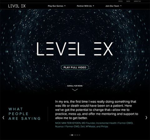 Unfold Agency — Level Ex Website case-study screenshot
